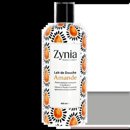Zynia Lait de Douche Amande 400ml – Soins Corps / Lait Hydratant Corps | Zynia - Corps Tunisie | Miral Parapharmacie