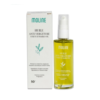 Moline Huile Anti Vergetures 50ml – Soins spécifiques / Anti vergetures | Moline - Corps Tunisie | Miral Parapharmacie