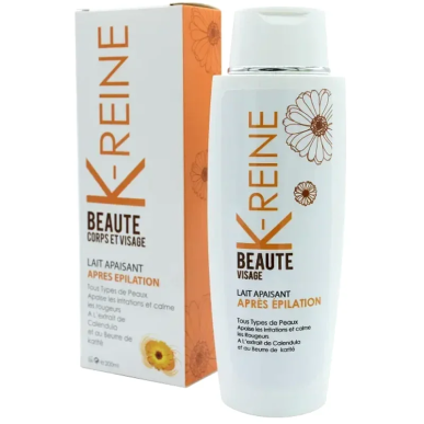 K-REINE Lait Apres Epilation Tous Types de Peaux Visage et Corps 200ml – Epilation / Post-épilation | K-REINE - Corps Tunisie | 