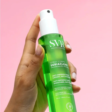 SVR Sebiaclear Spray Corps 150 ml – Soins peau grasse, mixte et acné / Peaux à imperfections | Sebiaclear - Visage Tunisie | Mir