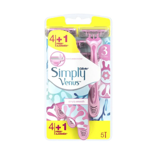 Gillette Simply Venus 3 Rasoirs Jetables Femme 4+1 – Epilation / Rasage | Gillette - Corps Tunisie | Miral Parapharmacie