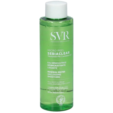 SVR Sebiaclear Micro-Peel 150ml – Démaquillants, nettoyants visage / Eau micellaire, tonique,  | Sebiaclear - Visage Tunisie | M